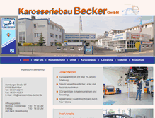 Tablet Screenshot of karosseriebau-becker.de